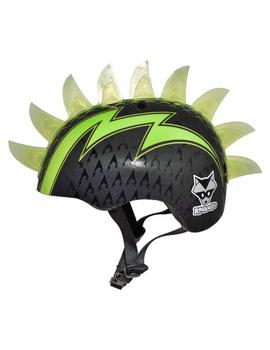 casco infantil cresta verde