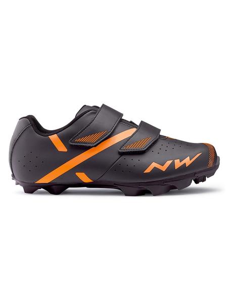 zapatillas spike antracita-naranja mtb